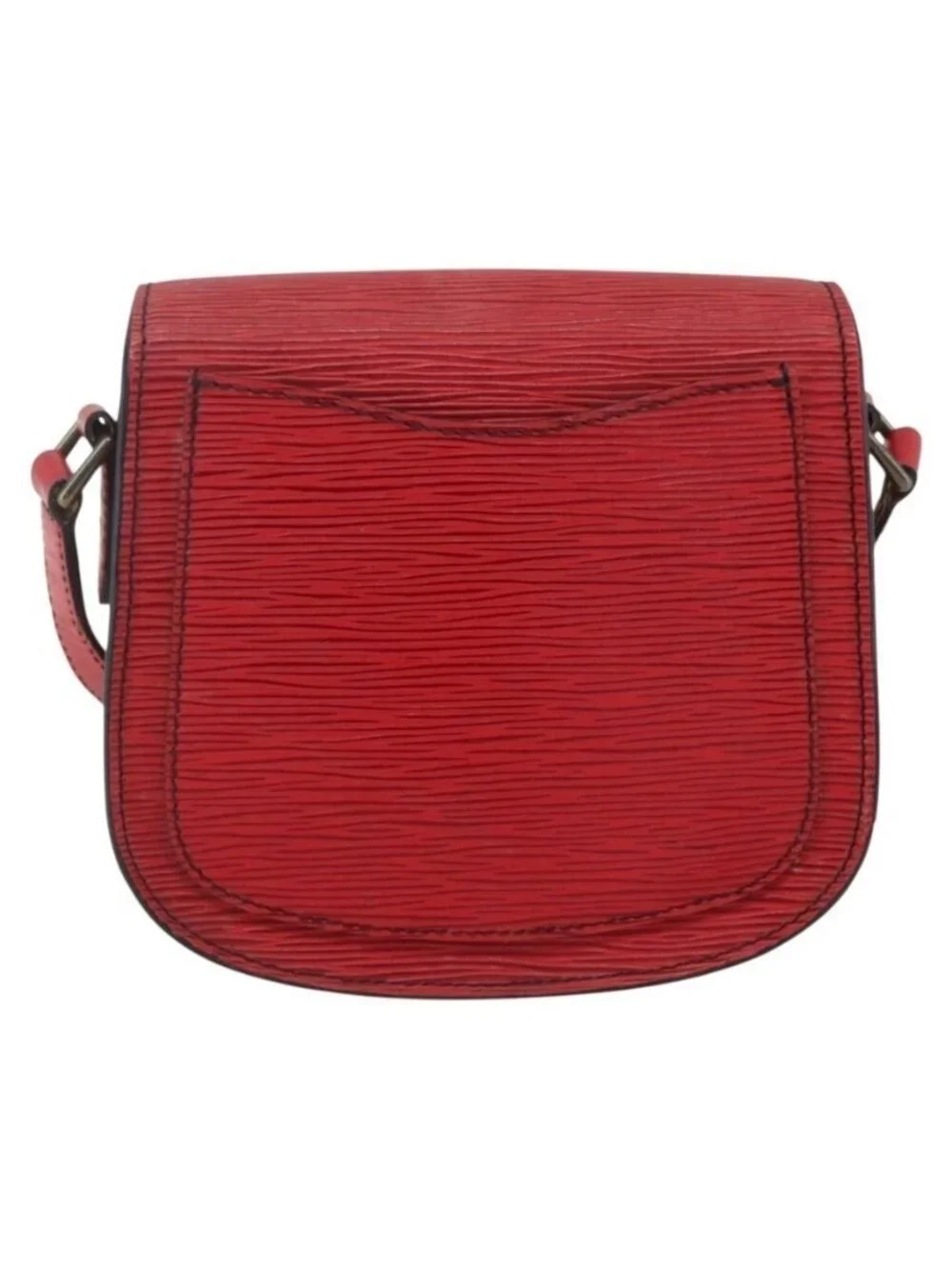 Authentic LOUIS VUITTON Epi Saint Cloud PM Shoulder Bag Red M52217 LV